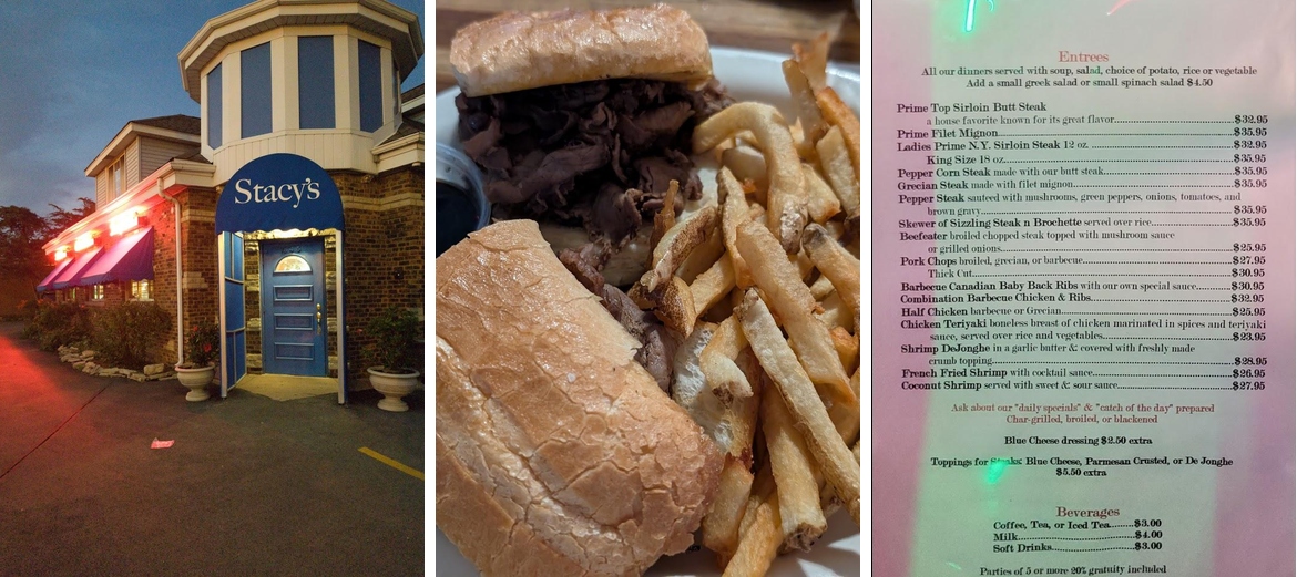 Stacy's Cafe Menu