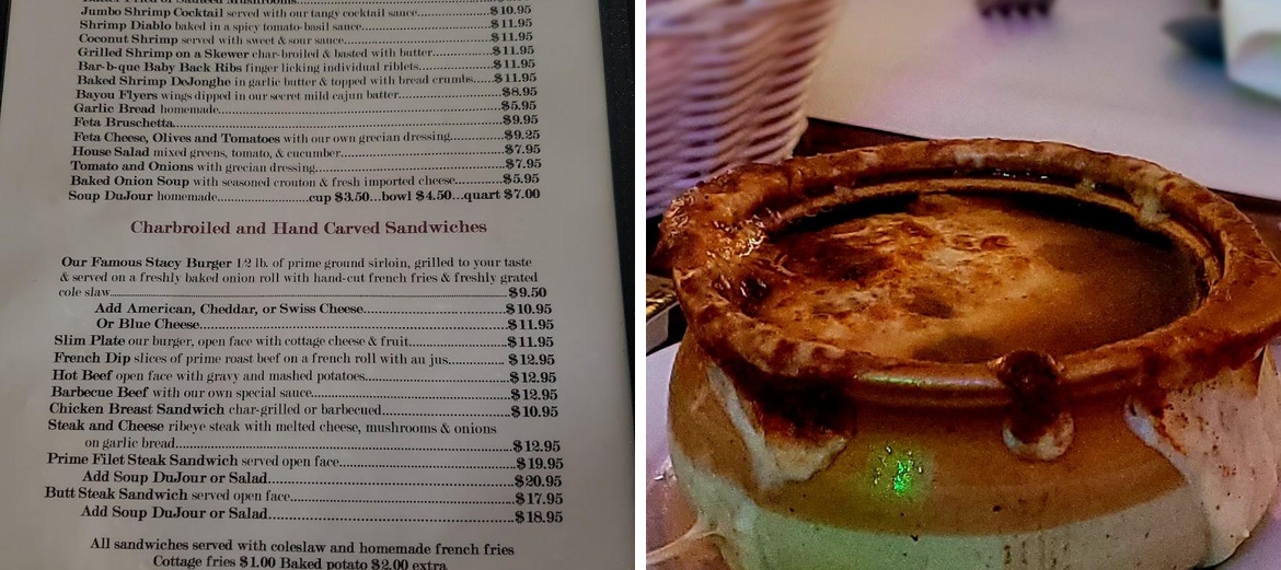 Stacy's Cafe Menu