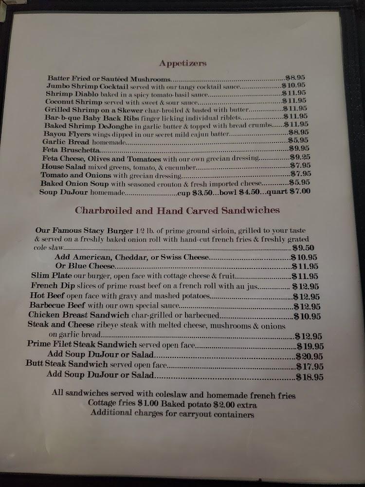 Stacy's Cafe Menu image 1